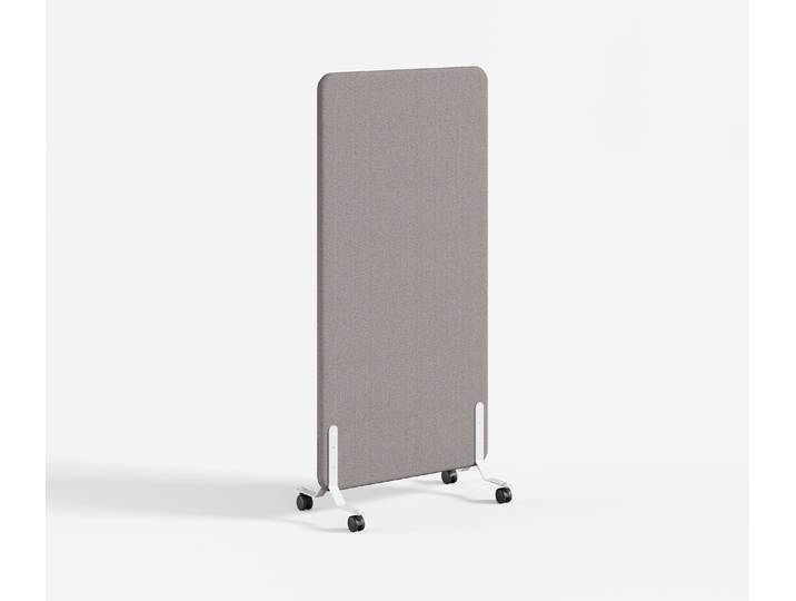 Mobile Textil Akustikstellwand Granit Grau Weiß 170x80cm