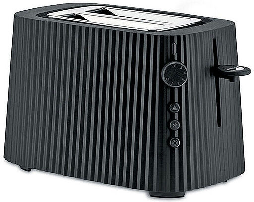 Alessi Toaster Plisse Schwarz MDL08 B schwarz EG