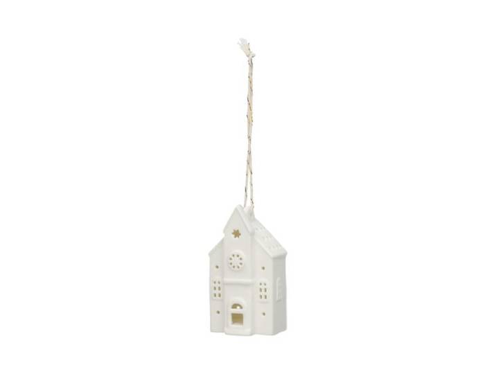 Hanger, porselein, kerk, wit