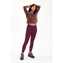 Girlfriend Collective, Damen, Tights, Hochtaillierte Leggings mit Tasche für Damen (M), Violett