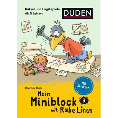 Mein Miniblock mit Rabe Linus - Rätsel und Logikspiele, Taschenbuch von Dorothee Raab, Duden ein Imprint von Cornelsen Verlag GmbH, 978-3-411-75753-4
