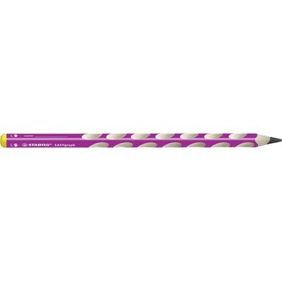 STABILO Ergonomischer Dreikant-Bleistift für Linkshänder - EASYgraph in pink - Einzelstift - Härtegrad HB
