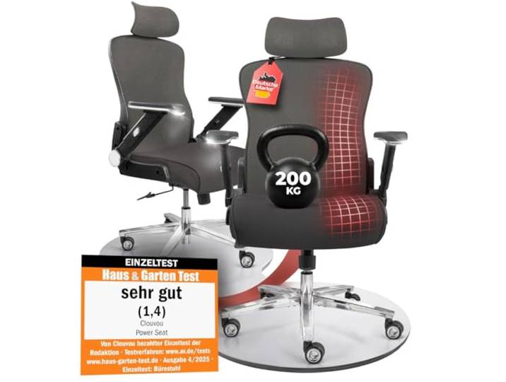 CLOUVOU PowerSeat Extra breiter Bürostuhl Ergonomisch