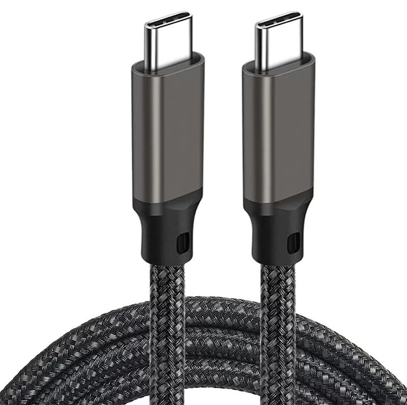 INF 2 m USB-C-zu-USB-C-Schnellladekabel – Schwarz