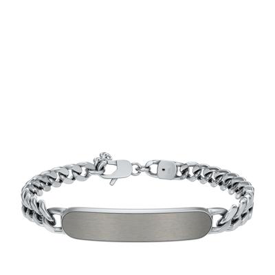 Armband FOSSIL "Schmuck Geschenk Edelstahl Armschmuck Armkette Ellis", silber (edelstahlfarben, grau), Armbänder, Damen, 21,5cm, Edelstahl, Armband