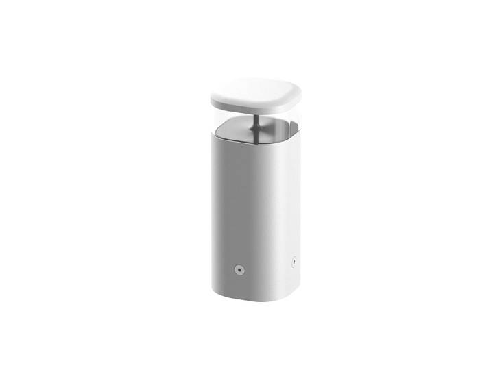 Flos Architectural LED Sockelleuchte Pointbreak Bollard 2, weiß / opal, Aluminium, Design