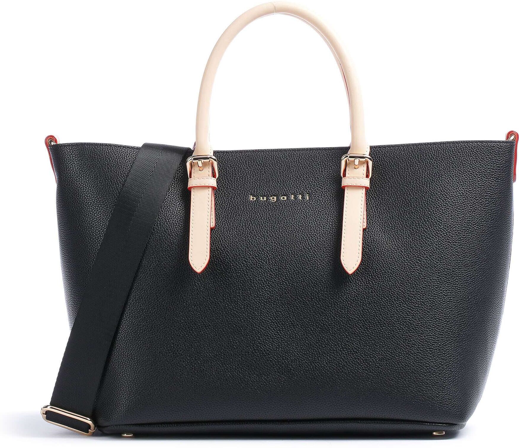 Bugatti Ella Handtasche aus Leder, schwarz