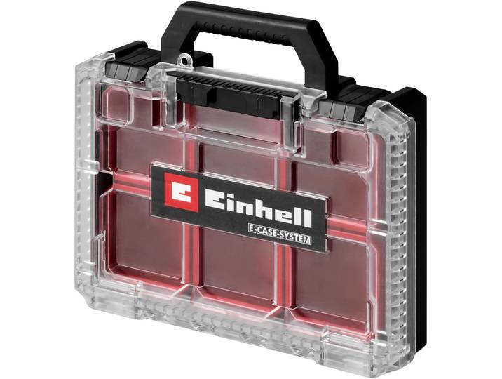 Werkzeugkoffer EINHELL E-Case Half Size , rot (rot, schwarz), Kunststoff, Aufbewahrungsboxen, Werkzeugkoffer