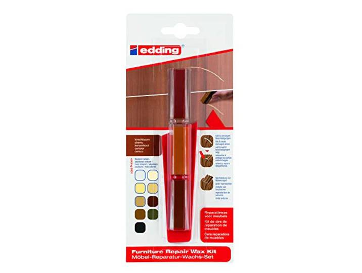 edding 8901 reparatieset voor meubels - kersenhout - voor het opvullen en repareren van krassen en gaten bij meubels en op andere houten oppervlakken