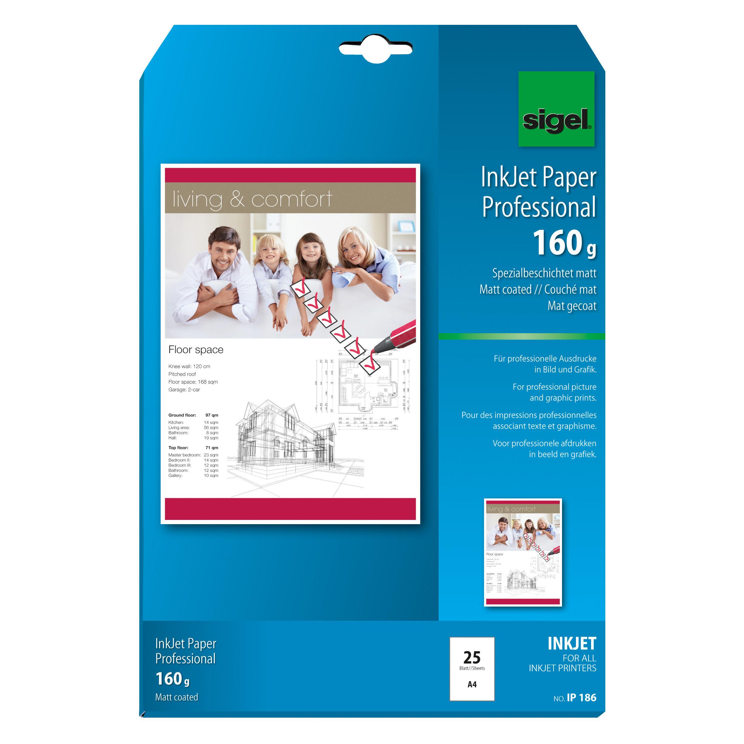 Sigel Inkjet Professional (160 g/m², A4, 25 Stk.) (IP186)