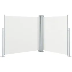 vidaXL Ausziehbare Seitenmarkise Cremeweiß 120 x 600 cm