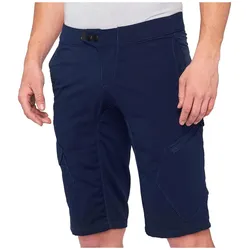 100%, Herren, Velohosen, Ridecamp Shorts (34, L), Blau