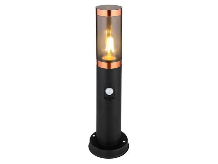 Globo Wegeleuchte, Grau, Kupferfarben, Metall, Kunststoff, 12.7x45x12.7 cm, CE, Bewegungsmelder, Lampen & Leuchten, Aussenbeleuchtung, Aussenleuchten