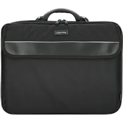 Lightpak Notebook-Tasche Corniche, f. 17 Zoll Laptops, 3 Fächer, Schultergurt (17"), Notebooktasche, Schwarz