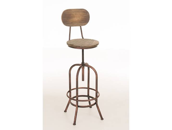 TPFLiving Barhocker Pina Holzsitz Gestell - Bronze