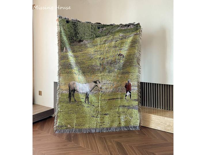 Cadeau romantique une promenade dans la rue quand nous vieux couverture tissée en coton tapisserie tapis maison Decro cadeau personnalisé housse de canapé tapis