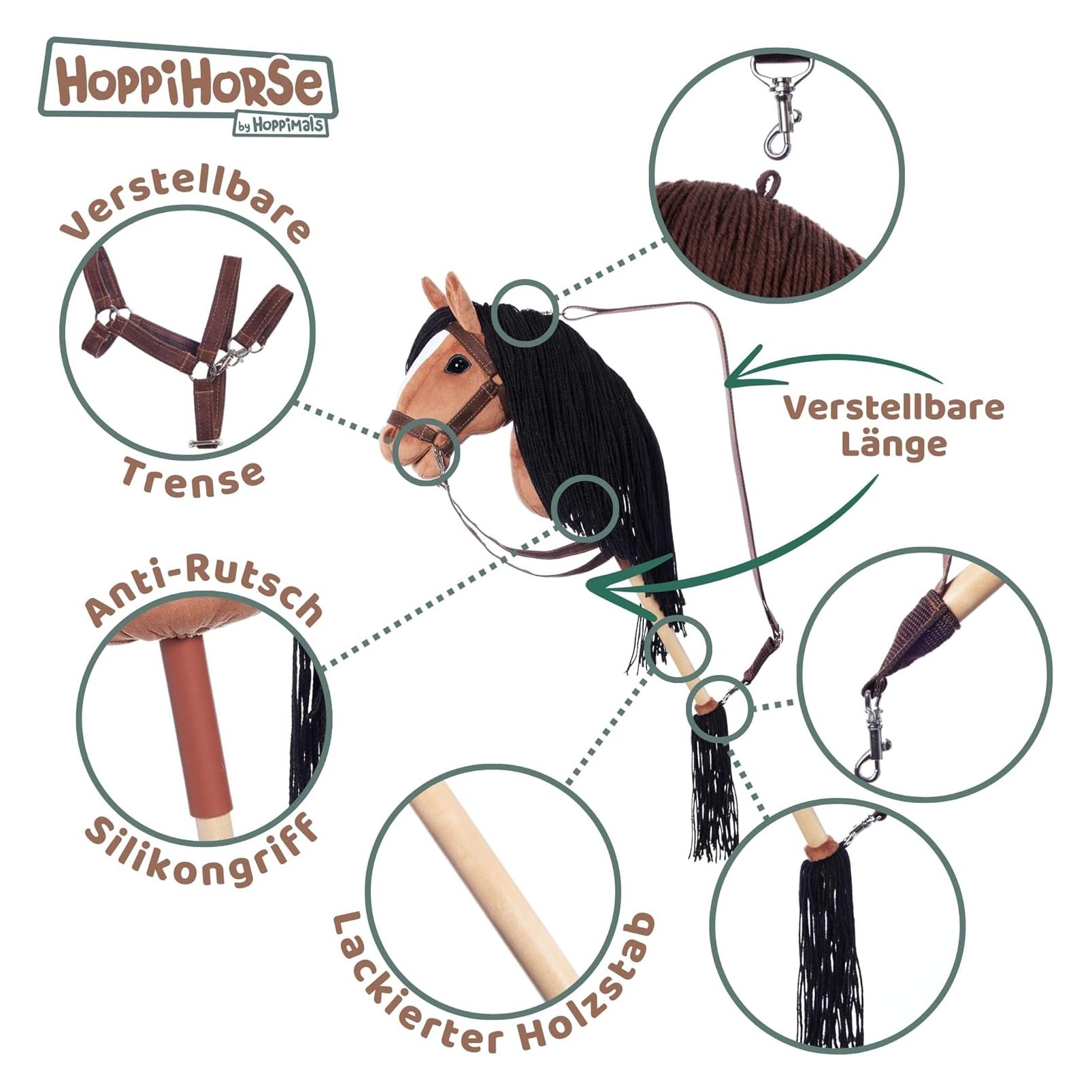Tootiny Steckenpferd HOPPIHORSE Hobby Horse A4 Brauner (M01A405)