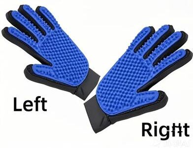 Uplifted Finds Zen Touch Silicone Grooming & Massage Glove blue Left Right