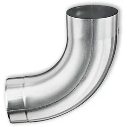 Rohrbogen 85° Grömo mit Einzug, Zink, verschiedene Größen (Ausführung: Ø 75mm ohne Einzug)
