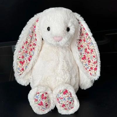 Uplift Treasures 30 Cm Easter Bunny Plush Toy With Strawberry Flower Ears c
