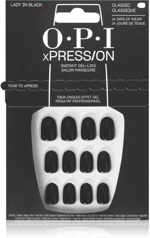 OPI xPRESS/ON false nails Lady in Black 30 pc