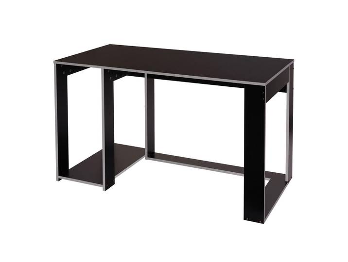 Jamb Schreibtisch rechteck Schwarz, Grau, Holzwerkstoff, 60x76x120 cm, Büromöbel, Schreibtische, Bürotische