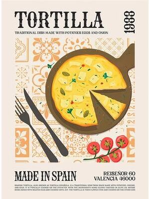 Inspire Essentials World Cuisine Food Wall Art Kitchen Canvas Poster Ramen Pizza Coffee Decor 10 20x30cm No Frame