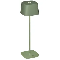 Konstsmide LED Akku-Tischleuchte CAPRI, eckig, 2,2W, 2700/3000K, IP54, dimmbar, grün/grau KON-7814-630