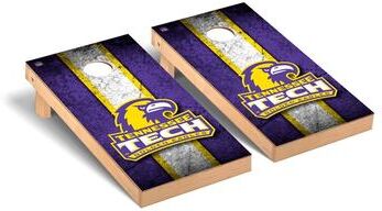 Skip's Garage Tennessee Tech TTU Golden Eagles Cornhole Board Set - Vintage Wooden