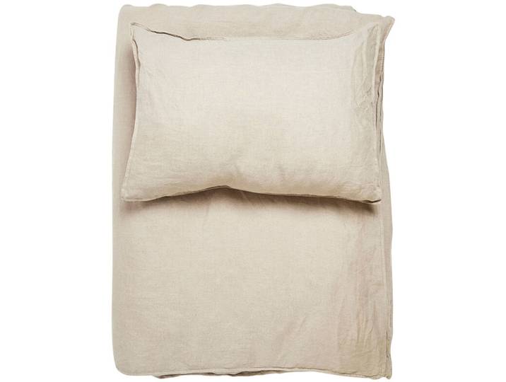 Lavie Duvetbezug Linus natural natur Einfarbig Leinen 210 x 210 cm - Duvetbezug