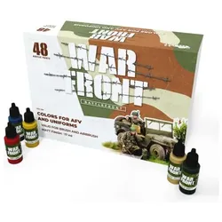 Scale75 Paints, Künstlerfarbe + Bastelfarbe, Paint Set Warfront BATTLEFRONT - COLORS FOR AFV AND UNIFORMS (17 ml)