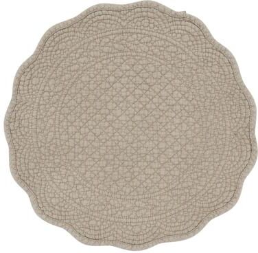 Saro Quilted Cotton Placemats (Set of 4) - Cottage Style Placemats for Everyday Dining and Casual Entertaining