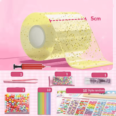 Inspire Essentials Nano Bubble Tape Stress Relief Toy Reusable Double Sided Nano Glue Set a