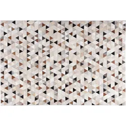 THEKO Lederteppich KOBE natural multi 70 x 140 cm