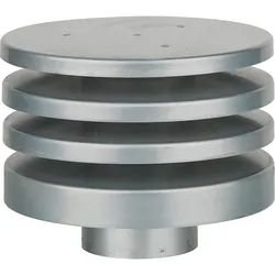 Lamellenhaube NW 160 mit Schutzgitter verzinkt