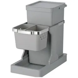 EKO Abfalleimer 20+4L Grau Deko Einbau, Abfalleimer, Grau