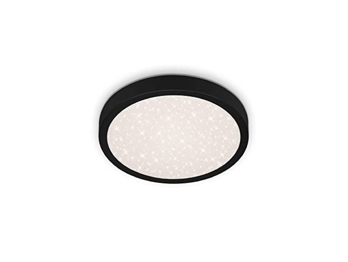 Briloner Leuchten - Plafonnier LED à décor étoilé\, plafonnier LED plat\, température de couleur blanc neutre\, 280 mm\, noir 3048-015