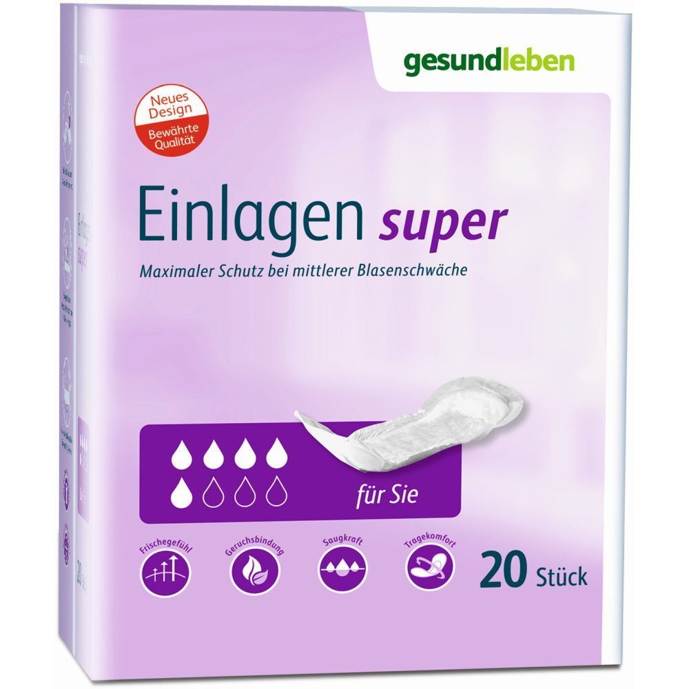 Gesund Leben Einlagen super 6x20 St Inkontinenzeinlage
