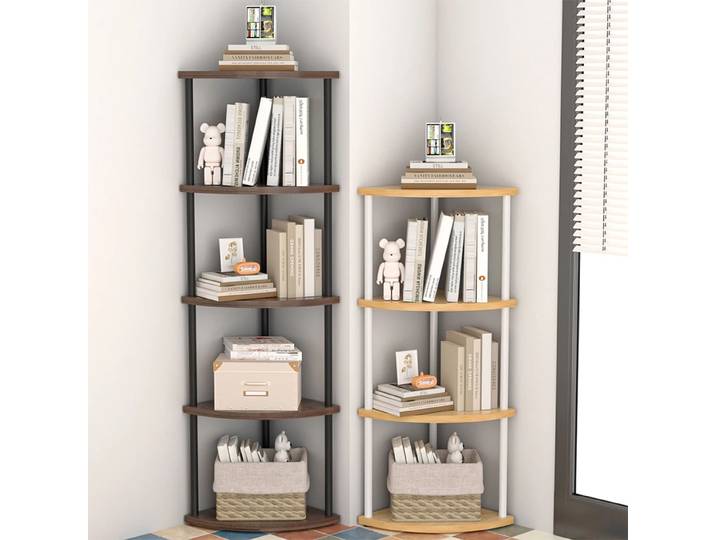 Étagère d'angle murale multi-niveaux pour salon/cuisine/chambre, étagère de rangement d'angle murale, support pour plantes, support pour fleurs