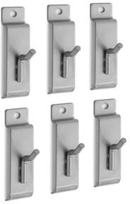 "NewAge Products Slatwall Accessories - 1"" Single Hooks (Pack of 6)"
