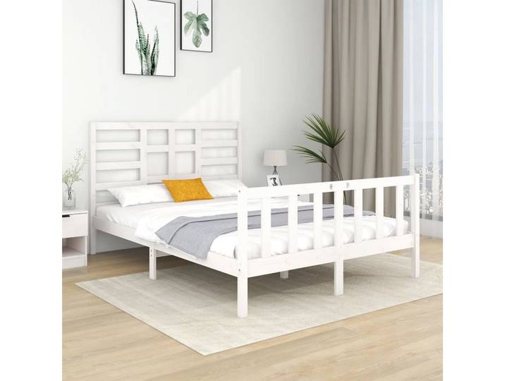 furnicato Bettgestell Modernes Holzbett 140 x 190 cm in Weiß (1-tlg)
