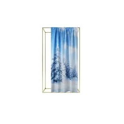 como Vorhang  Winterlandschaft ¦ blau ¦ Synthetik ¦ Maße (cm): B: 140
