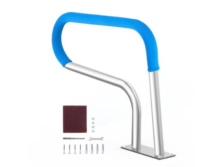 VEVOR Rampe Piscine\, 805x585 mm\, Main Courante Piscine Acier Inoxydable avec Plaque de Base\, Barre d'Appui de Sécurité Antirouille\, Accessoires\, pour Piscines\, Intérieur\, Extérieur\, Terrasses\, Spas