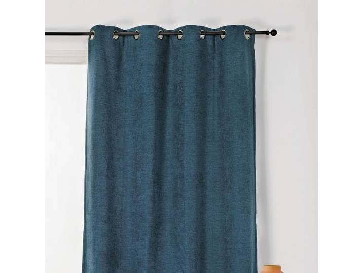 Rideau alaska isolant et 100 % occultant polyester bleu azur 140x260
