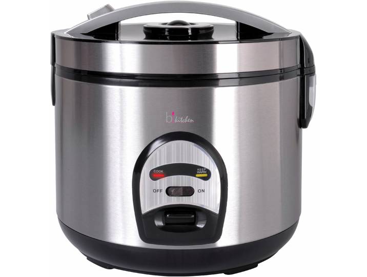 BKITCHEN Reiskocher cook 200 , silber (edelstahlfarben), B:28,5cm H:26,8cm T:27,2cm, Reiskocher, ca. 4 Liter, Reiskocher