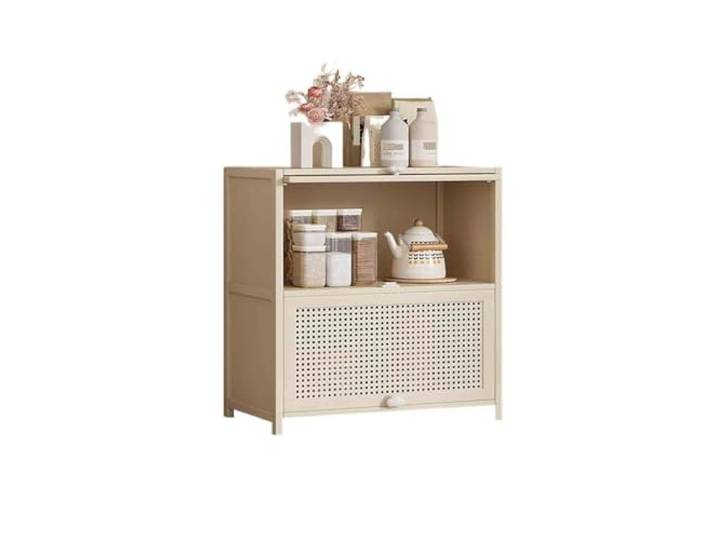 YHxFlux Küchenschrank Niedriges zweistöckiges Küchen-Sideboard mit Staufächern Lagerung(Mittel)