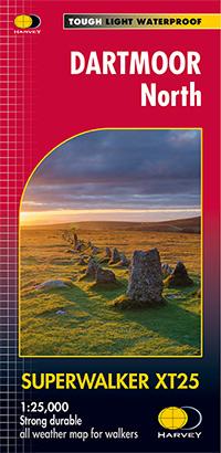 Carte de randonnée - Dartmoor Nord XT25   Harvey Maps - Superwalker maps