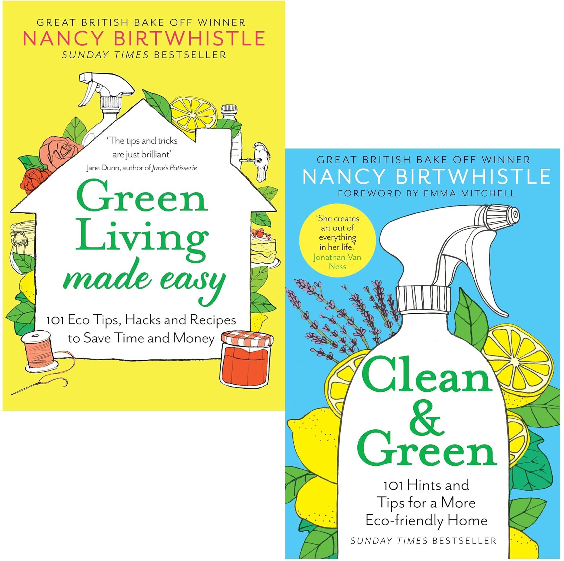 PAN MACMILLAN UK LTD Nancy Birtwhistle Collection 2 Books Set Paperback Edition (Clean & Green, Green Living Made Easy)