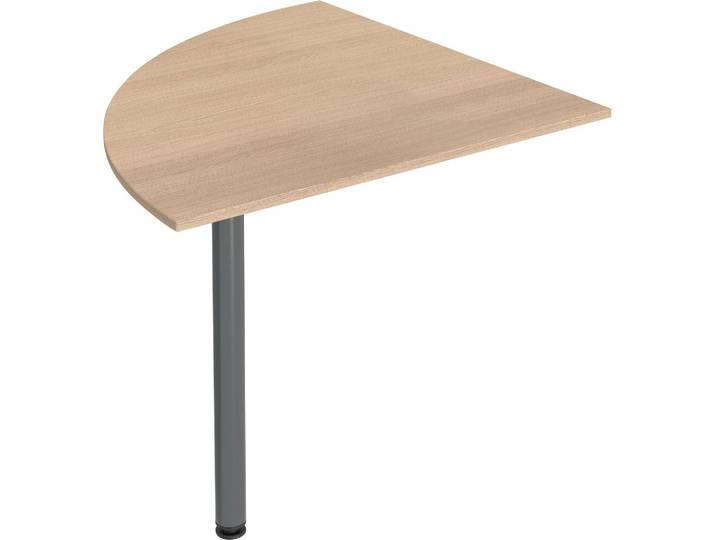 Angle de liaison 90° chêne clair pied tube fixe Bruneau Excellens anthracite - - Bruneau