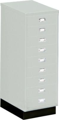SSI Schubladenschrank DIN A3, 9 Schübe, 940 mm hoch, lichtgrau